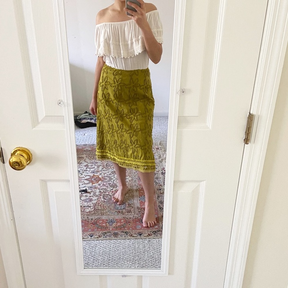 Cynthia Steffe green midi skirt!
